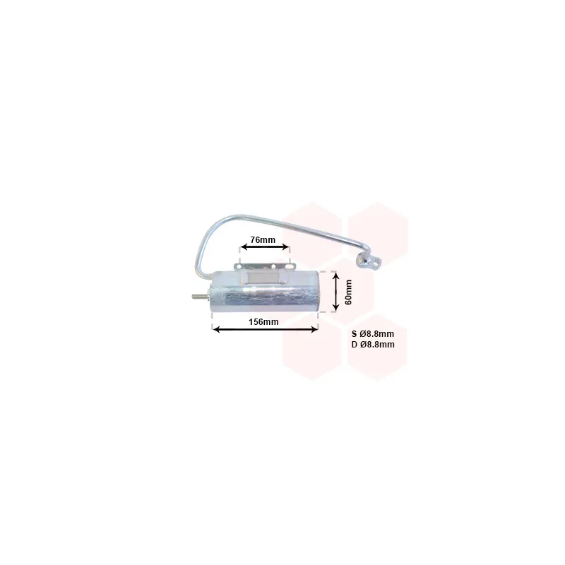 Filtre déshydratant, climatisation VAN WEZEL 3700D336