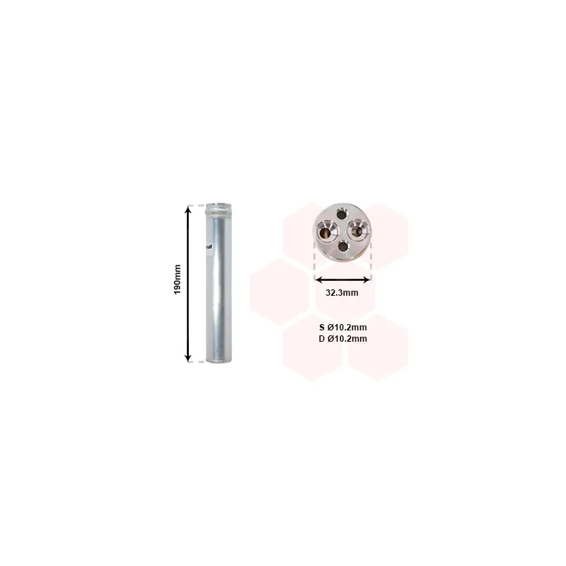 Filtre déshydratant, climatisation VAN WEZEL 3700D343