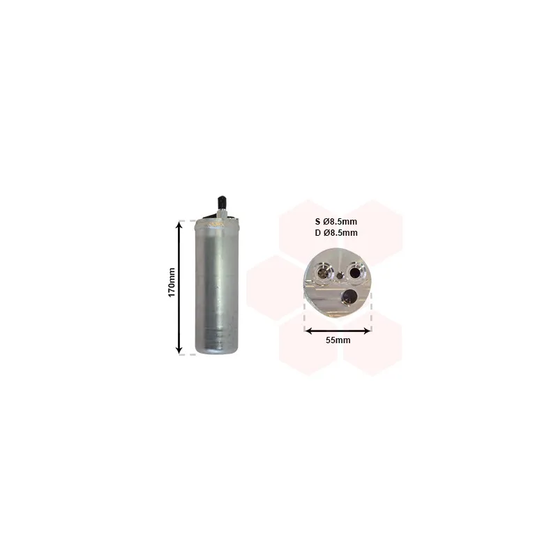 Filtre déshydratant, climatisation VAN WEZEL 3700D371
