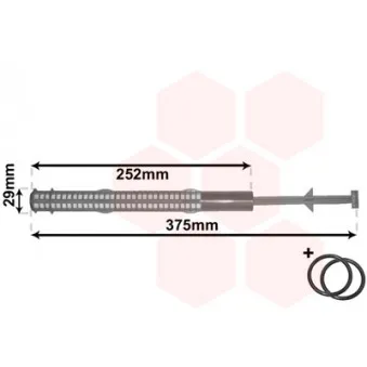 Filtre déshydratant, climatisation VAN WEZEL 3700D379