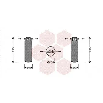 Filtre déshydratant, climatisation VAN WEZEL 3700D393