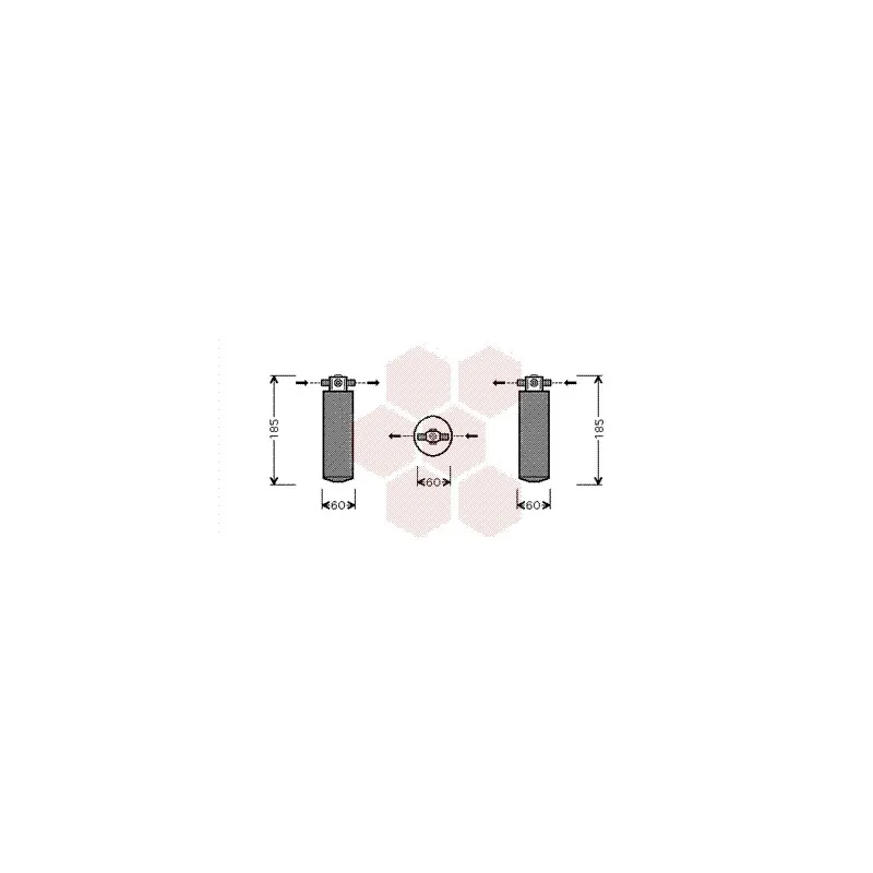 Filtre déshydratant, climatisation VAN WEZEL 3700D393