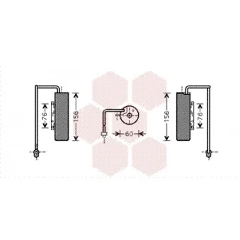 Filtre déshydratant, climatisation VAN WEZEL 3700D453