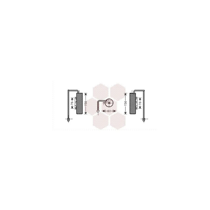 Filtre déshydratant, climatisation VAN WEZEL 3700D453