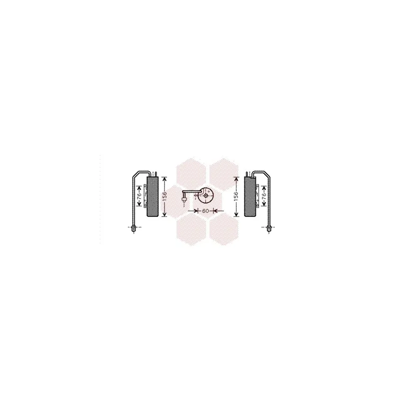Filtre déshydratant, climatisation VAN WEZEL 3700D458