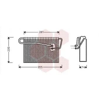 Évaporateur climatisation VAN WEZEL 3700V167