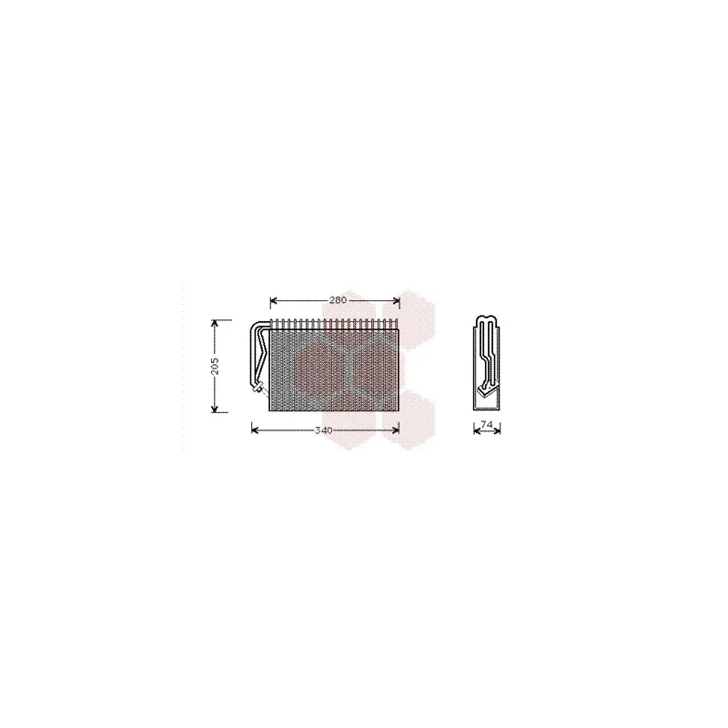 Évaporateur climatisation VAN WEZEL 3700V289