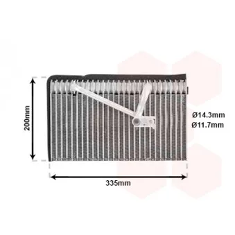 Évaporateur climatisation VAN WEZEL 3700V298