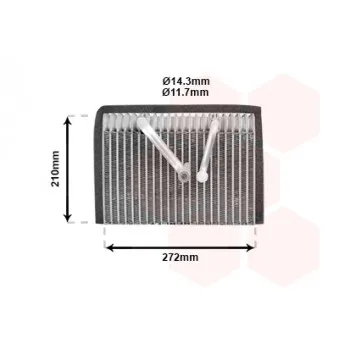 Évaporateur climatisation VAN WEZEL 3700V300
