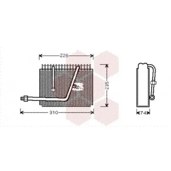 Évaporateur climatisation VAN WEZEL 3700V320