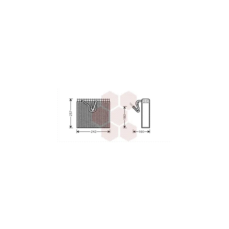 Évaporateur climatisation VAN WEZEL 3700V328