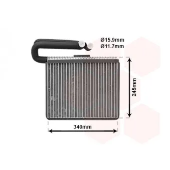 Évaporateur climatisation VAN WEZEL 3700V399