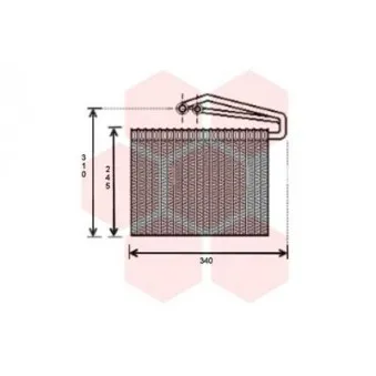 Évaporateur climatisation VAN WEZEL 3700V400