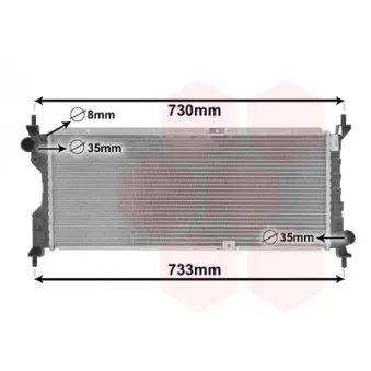 Radiateur, refroidissement du moteur VAN WEZEL 37012185