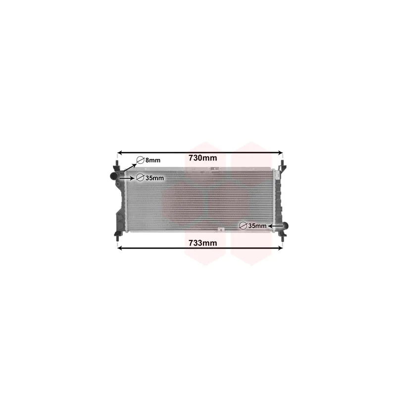 Radiateur, refroidissement du moteur VAN WEZEL 37012185