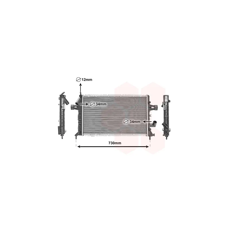 Radiateur, refroidissement du moteur VAN WEZEL 37012294