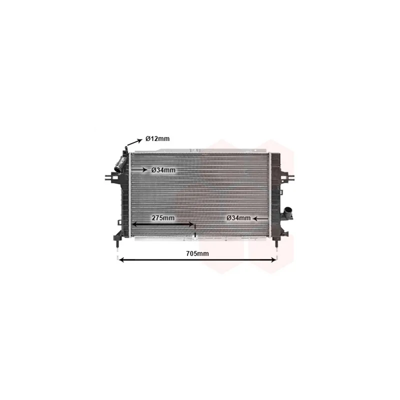 Radiateur, refroidissement du moteur VAN WEZEL 37012364