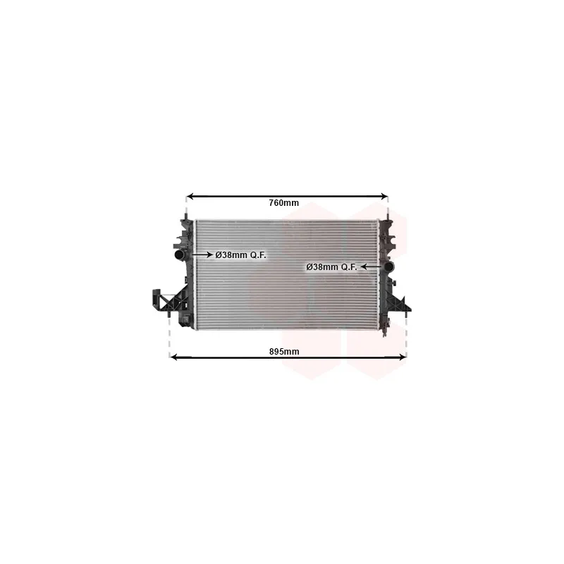 Radiateur, refroidissement du moteur VAN WEZEL 37012703