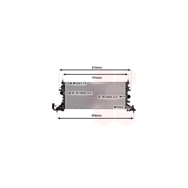 Radiateur, refroidissement du moteur VAN WEZEL 37012704