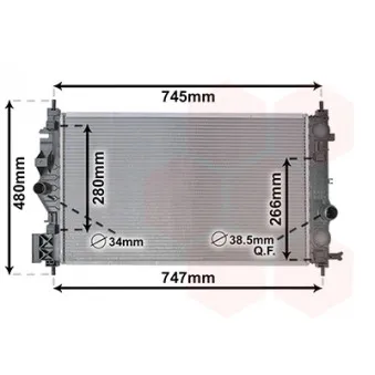 Radiateur, refroidissement du moteur VAN WEZEL 37012708
