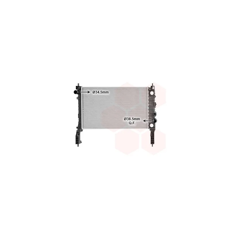 Radiateur, refroidissement du moteur VAN WEZEL 37012717