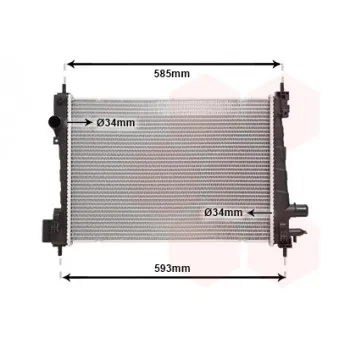 Radiateur, refroidissement du moteur VAN WEZEL 37012721