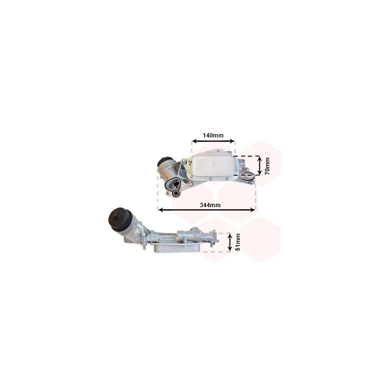 Boîtier, filtre à huile VAN WEZEL 37013684