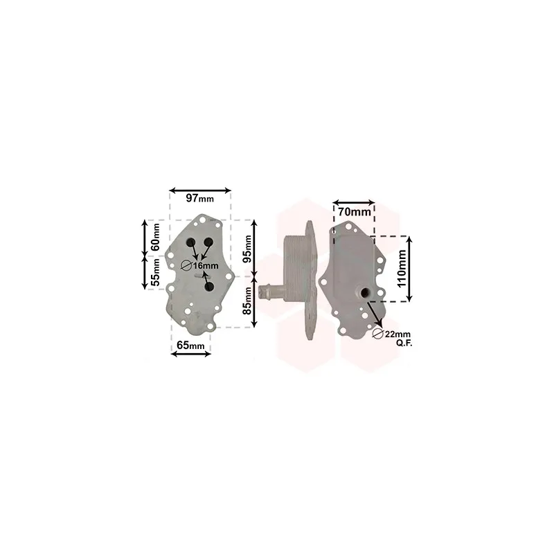 Radiateur d'huile VAN WEZEL 37013703