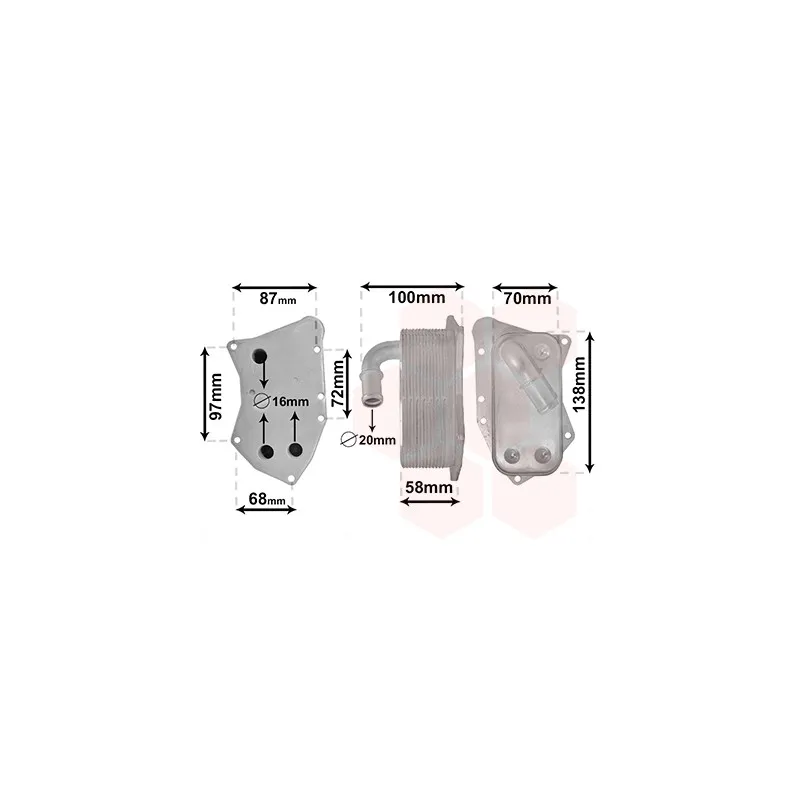 Radiateur d'huile VAN WEZEL 37013712