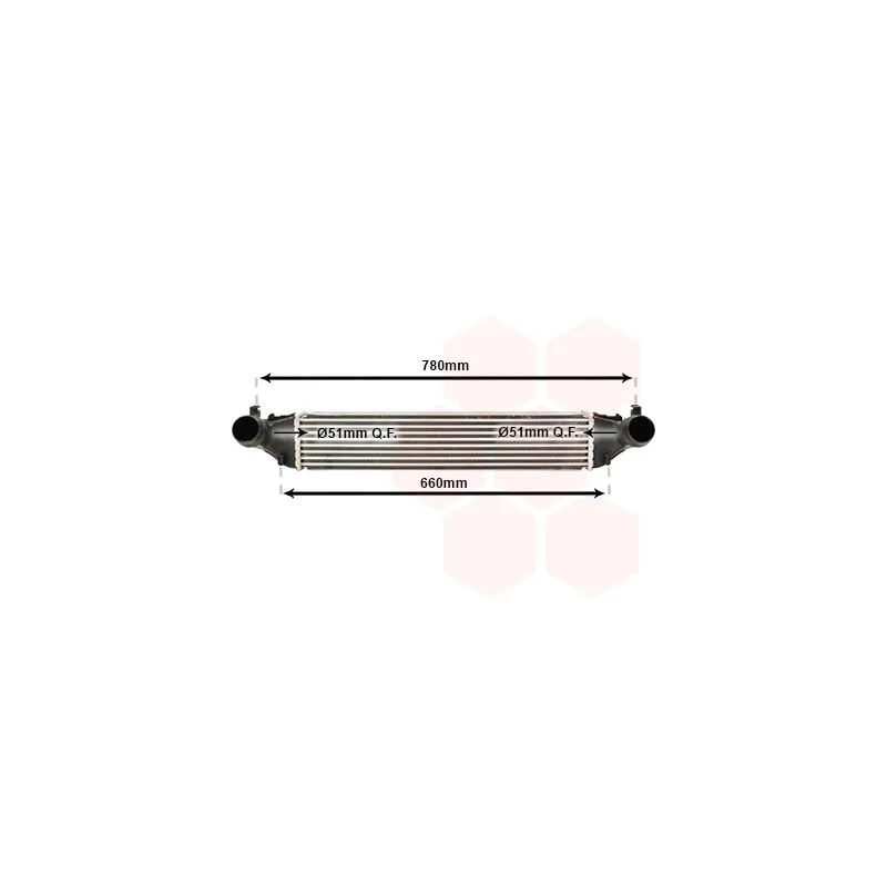 Intercooler, échangeur VAN WEZEL 37014700