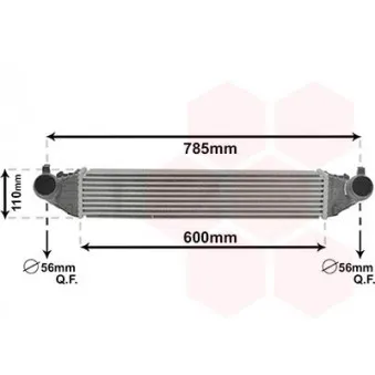 Intercooler, échangeur VAN WEZEL 37014702