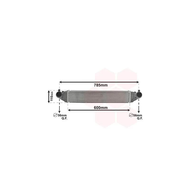Intercooler, échangeur VAN WEZEL 37014702