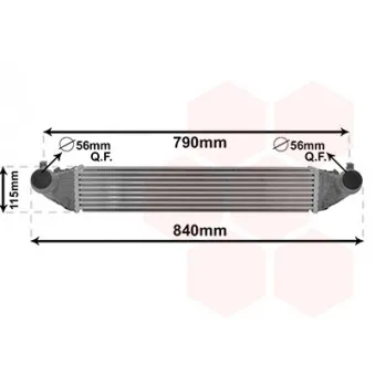 Intercooler, échangeur VAN WEZEL 37014704