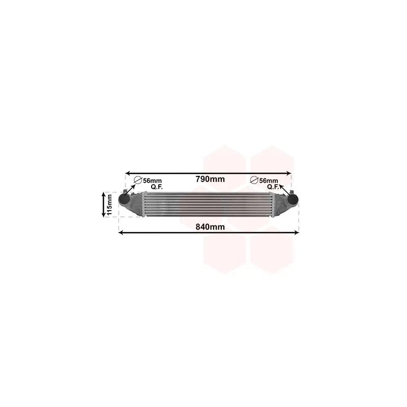 Intercooler, échangeur VAN WEZEL 37014704