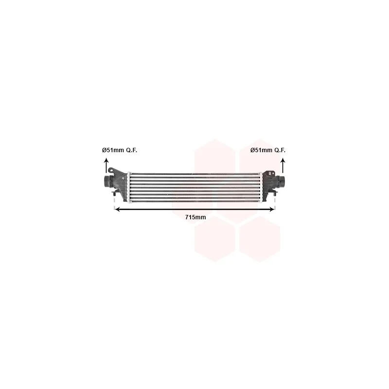 Intercooler, échangeur VAN WEZEL 37014705