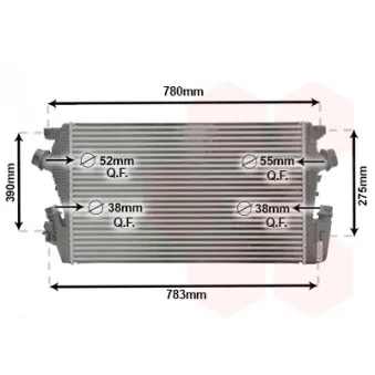 Intercooler, échangeur VAN WEZEL 37014706
