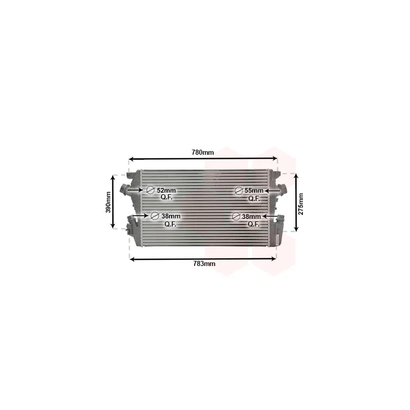 Intercooler, échangeur VAN WEZEL 37014706