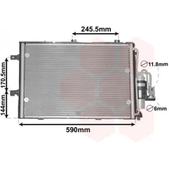 Condenseur, climatisation VAN WEZEL 37015307
