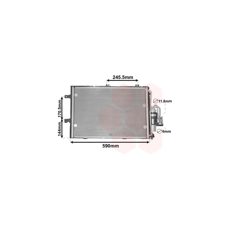 Condenseur, climatisation VAN WEZEL 37015307
