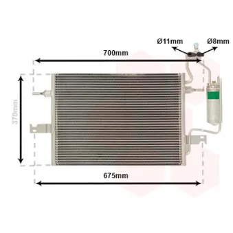 Condenseur, climatisation VAN WEZEL 37015349