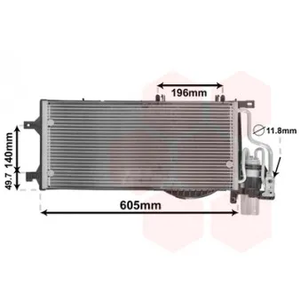 Condenseur, climatisation VAN WEZEL 37015370