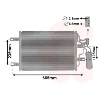 Condenseur, climatisation VAN WEZEL 37015394