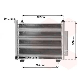 Condenseur, climatisation VAN WEZEL 37015402
