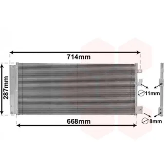 Condenseur, climatisation VAN WEZEL 37015701