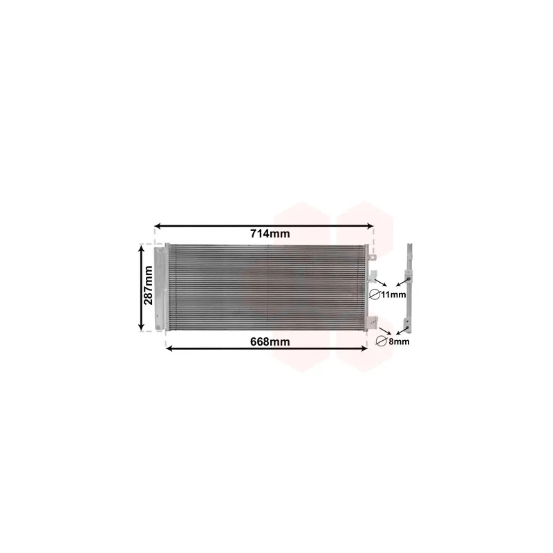 Condenseur, climatisation VAN WEZEL 37015701