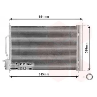 Condenseur, climatisation VAN WEZEL 37015703