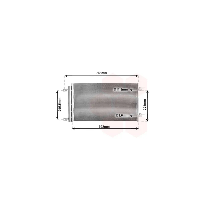 Condenseur, climatisation VAN WEZEL 37015704