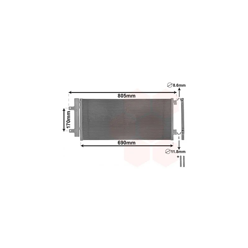 Condenseur, climatisation VAN WEZEL 37015705