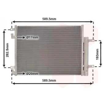Condenseur, climatisation VAN WEZEL 37015707