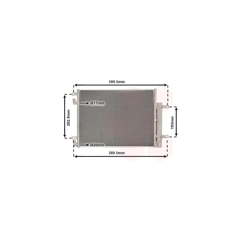 Condenseur, climatisation VAN WEZEL 37015707